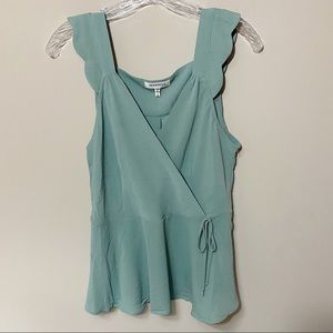 Boutique turquoise bell sleeves tank